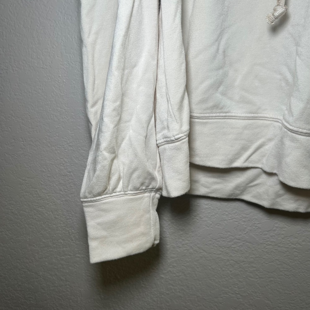 Sundry for Evereve Cream Puff Shoulder Hooded Sweatshirt Size M coquette lounge - Picture 3 of 6